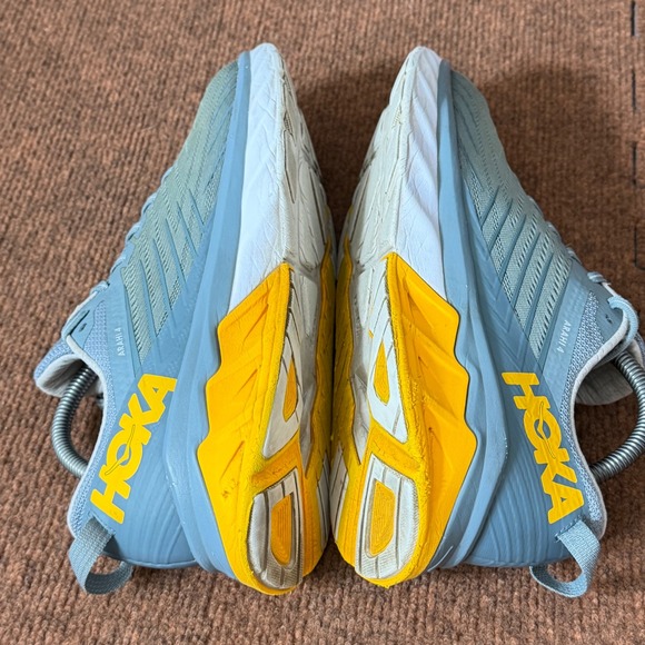 Hoka One One Arahi 4 Mens Running Shoes Blue Yellow Stability Sneakers Size 10